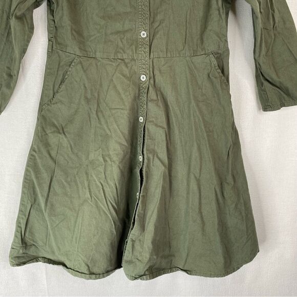 5/$25 Wonder Nation Green Denim Floral Embroidered Button Down Dress Pockets XL - Picture 4 of 8